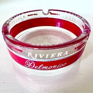 Vintage Riviera Hotel & Casino Glass Ashtray - Excellent Condition